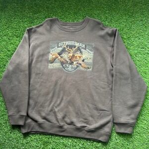 Brown vintage inspired Croft and Barrow Outdoorsman Club sweatshirt size medium